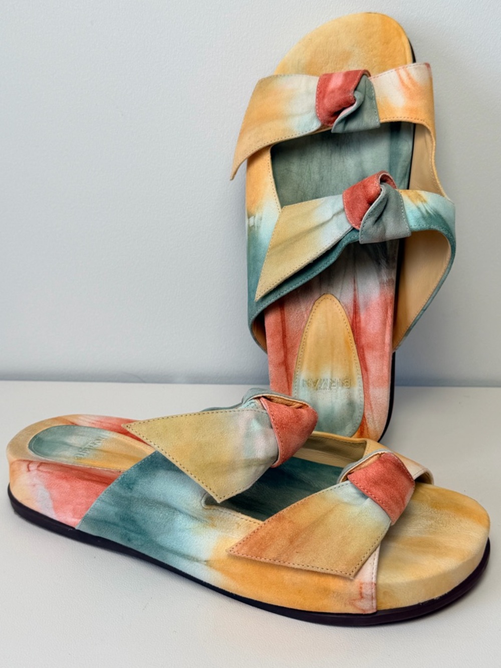Alexandre Birman Womens Clarita Slides Tie-Dye Summer Sandals size 39 US 9